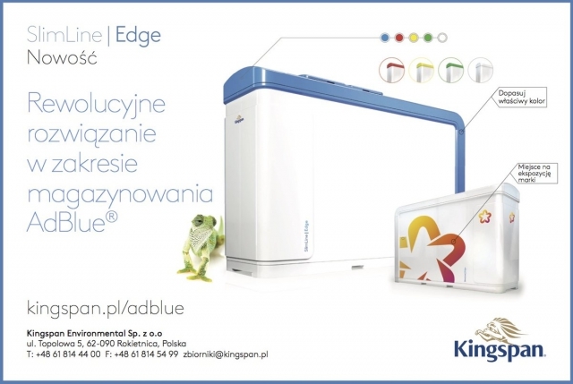Kingspan SlimLine Edge: innowacyjny zbiornik do magazynowania i dystrybucji AdBlue® dla stacji benzynowych